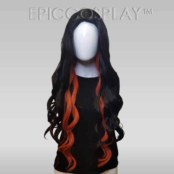 Signature - Black and Umber Orange Peekaboo Wig