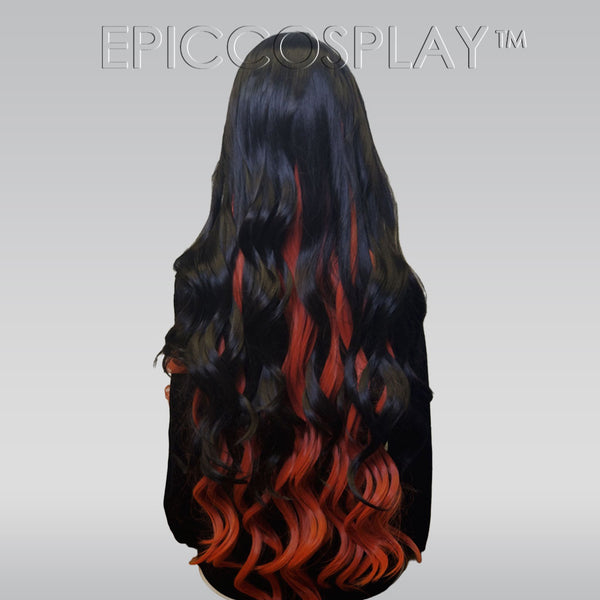 Signature - Black and Umber Orange Peekaboo Wig