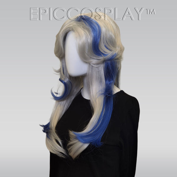 Signature - Silver and Royal Blue Multi Layer Wig
