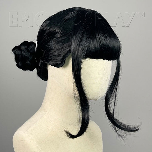 Black Face Framing Bangs Zoey inspired Cosplay Wig