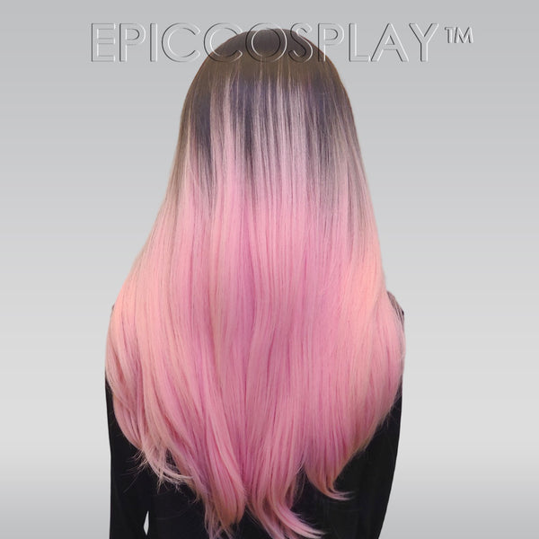 Signature - Darkest Brown to Baby Pink Ombre Lace Front Wig