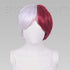 Aether - Silvery Grey and Dark Red Wig