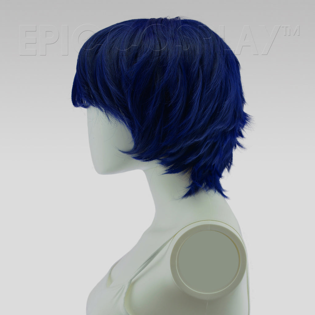 Apollo - 13 inch Midnight Blue Layered Short Cosplay Wig