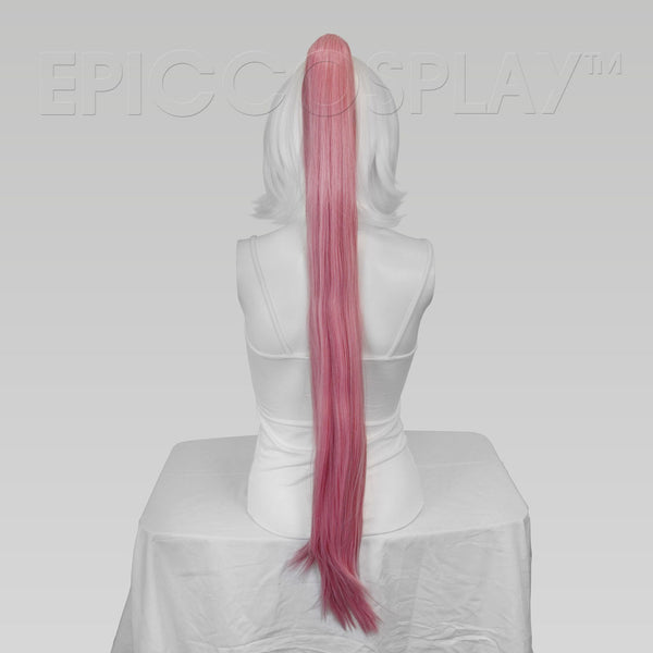 35" Princess Pink Mix Straight Ponytail Clipon