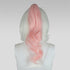 20" Fusion Vanilla Pink Wavy Curly Ponytail Clipon