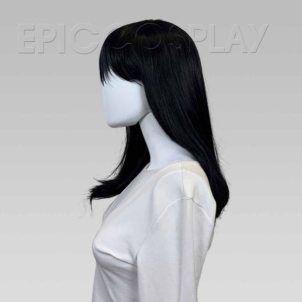 Signature – Black Blue Medium Length Wig with Bangs