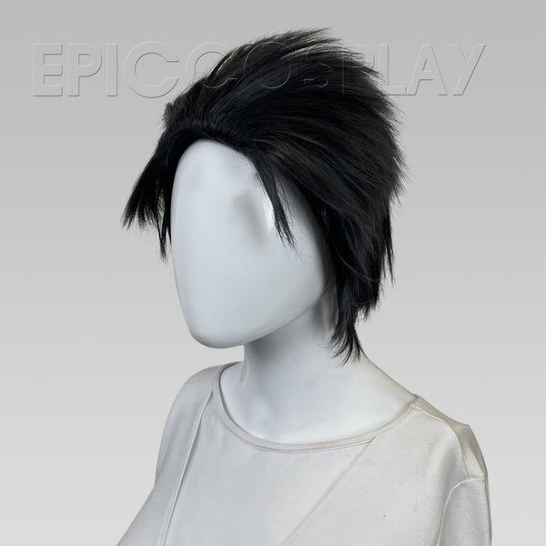Signature - Black Slick Back Shaggy Wig