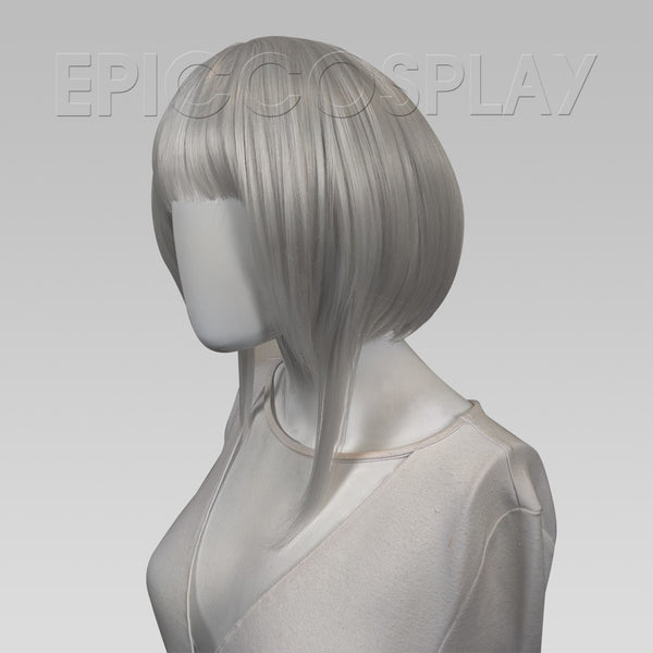 LACY - Silvery Grey Short Asymmetrical Wig