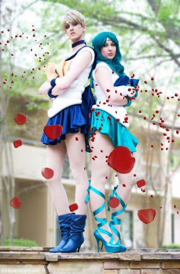 Valentine&#8217;s Day Couples Contest Entry: Jason &#038; Michelle as Sailor Uranus &#038; Sailor Neptune (Sailor Moon)