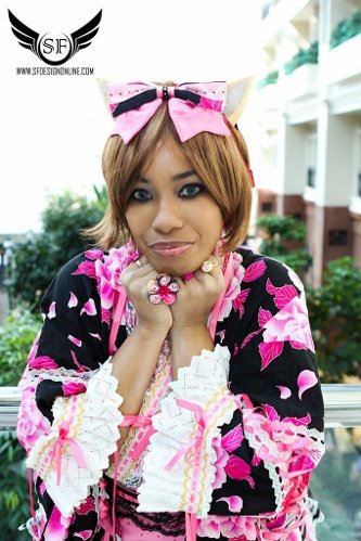 Show Us Your Moves: Kamikaze Miko rocking out some lolita fashion!