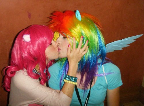 Valentine&#8217;s Day Couples Contest Entry: Kayla &#038; David as Pinkie Pie &#038; Rainbow Dash (My Little Pony: Friendship is Magic)