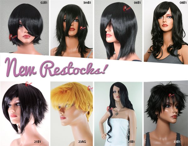 Lots of Black wigs and a random Autumn Gold&#8230;restock!