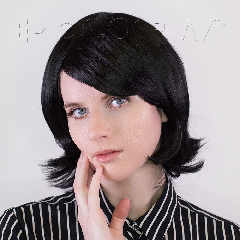 Chronos - 14 inch Black Short Cosplay Wig