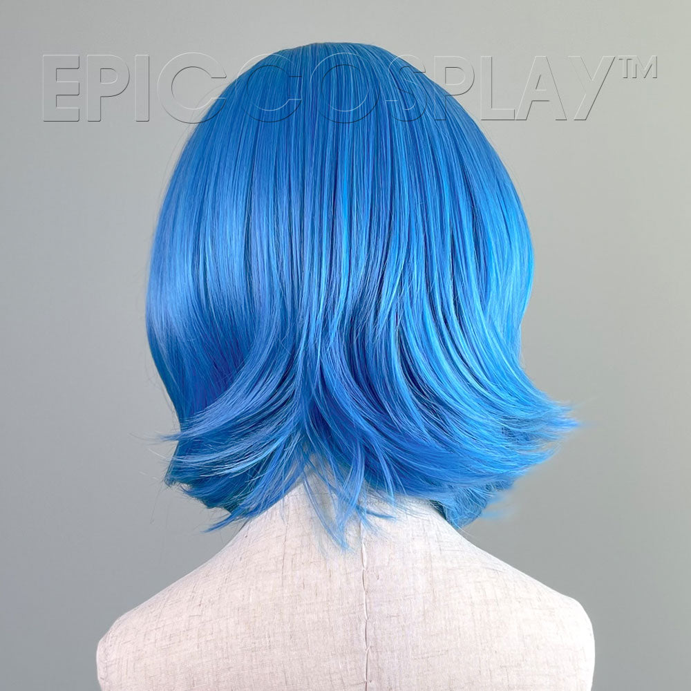 Chronos 14 inch Teal Blue Layered Cosplay Wig1