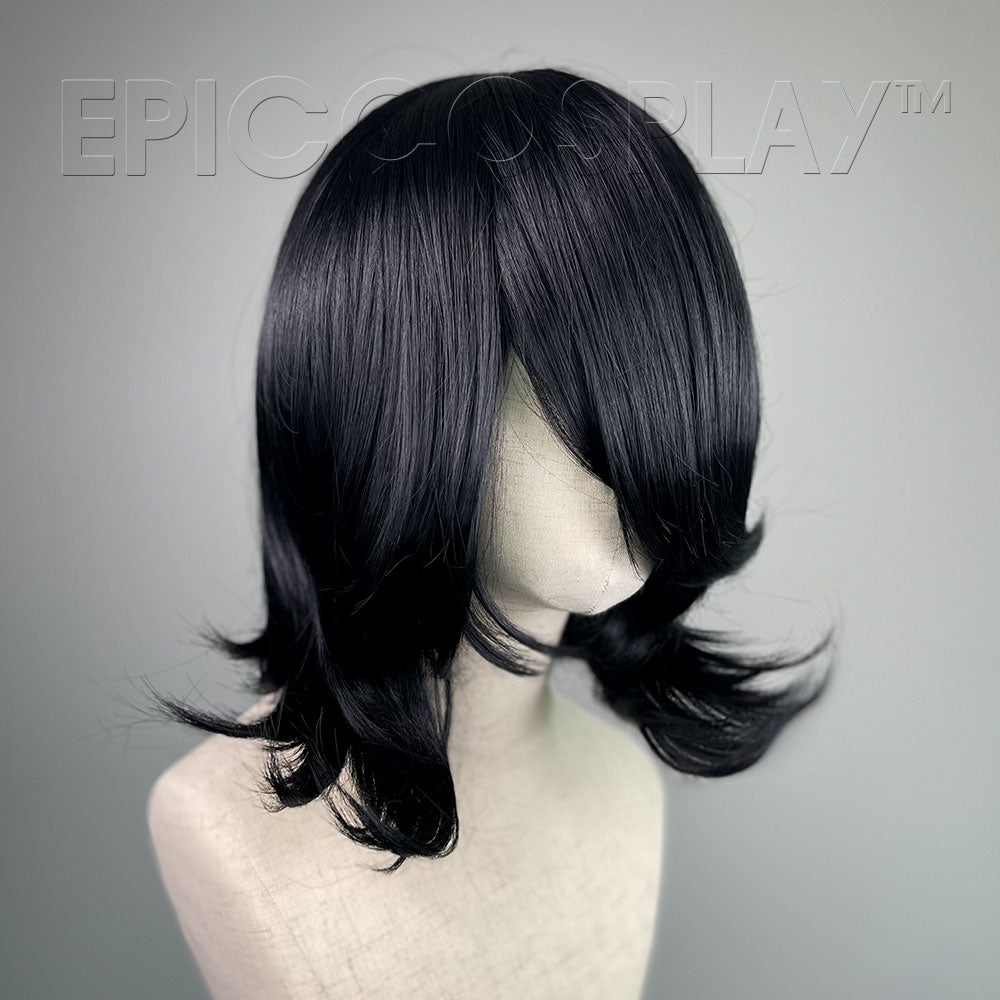 Black Wig Short Hair Anime Wig Front Lace Short Black 1B