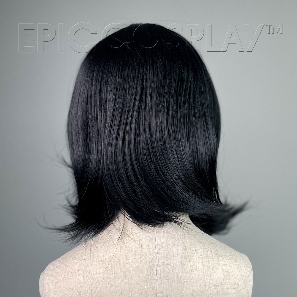Aura 16 inch Black Bob Long Bang Cosplay Wig - Main Image