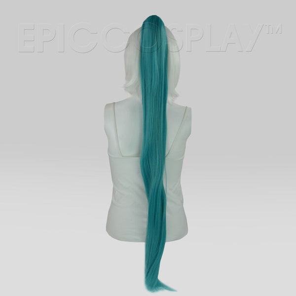 C0VG35 - Factory Sample - 35" Vocaloid Green Straight Ponytail Clipon