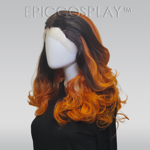Signature - Brunette to Orange Ombre Lace Front Wig