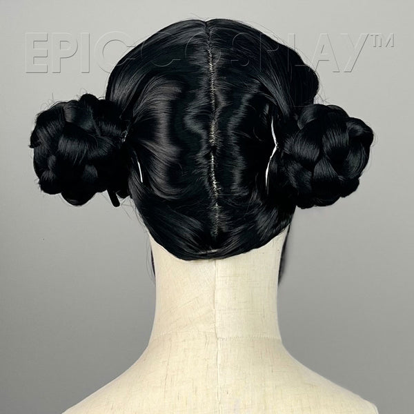 Black Face Framing Bangs Zoey inspired Cosplay Wig