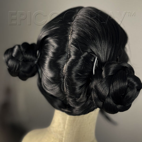 Black Face Framing Bangs Zoey inspired Cosplay Wig