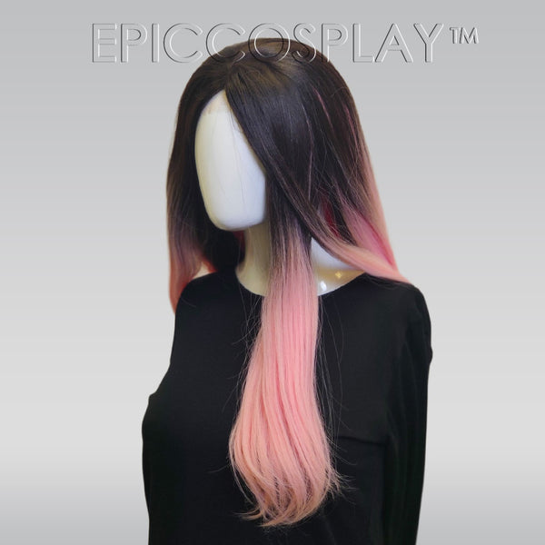Signature - Darkest Brown to Baby Pink Ombre Lace Front Wig