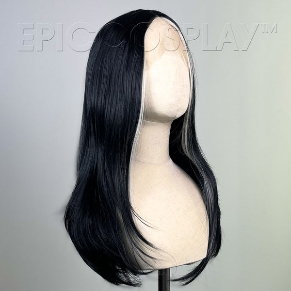 Signature - Silver Bangs Black Vixen Wig