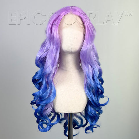 Signature - Pink/Blue Sunset Lace Front Curly Long Wig
