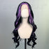 Signature - Black Purple Highlight Curly Long Wig