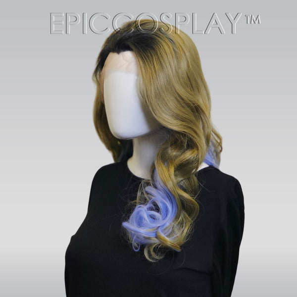Signature - Olive Yellow and Sky Blue Multicolor Lace Front Wig