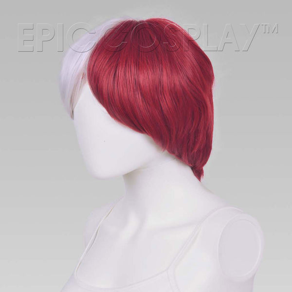 Aether - Silvery Grey and Dark Red Wig