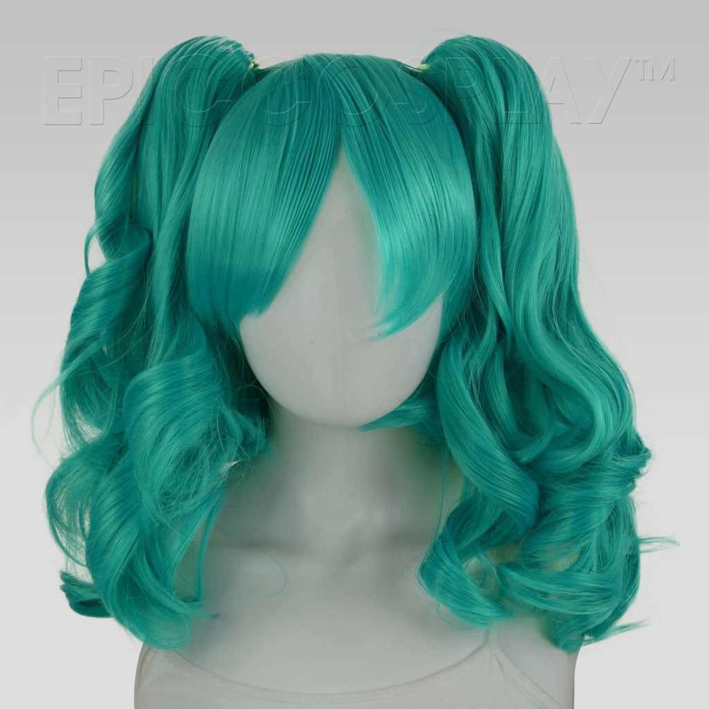 Rhea - 20 inch Vocaloid Green Curly Ponytail Set