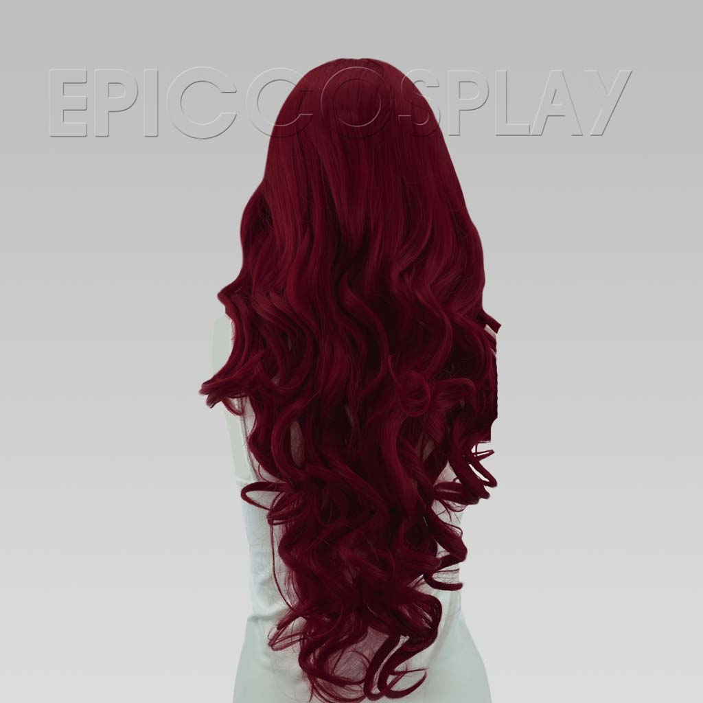 Daphne Burgundy Red Wavy Bangless Wig