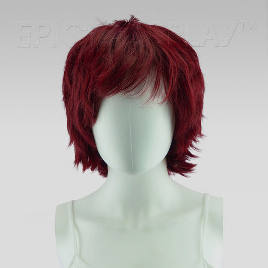 Apollo - 13 inch Burgundy Red Layered Short Cosplay Wig