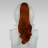 20" Copper Red Wavy Curly Ponytail Clipon