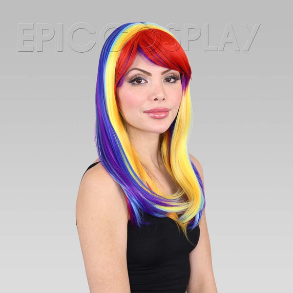 Signature - Rainbow Straight Multi Color Wig