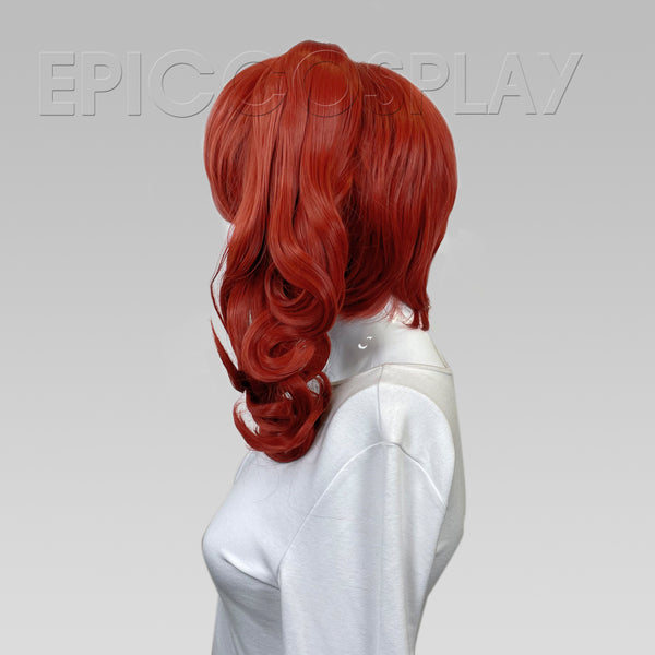 Rhea - Classic White and Dark Red Wig