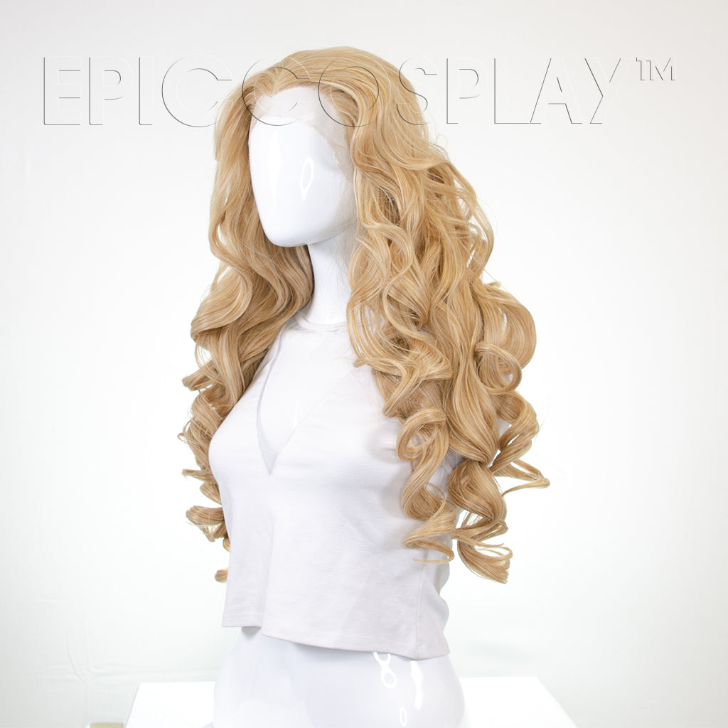 Daphne (Lacefront) Strawberry Blonde Wavy Bangless Wig