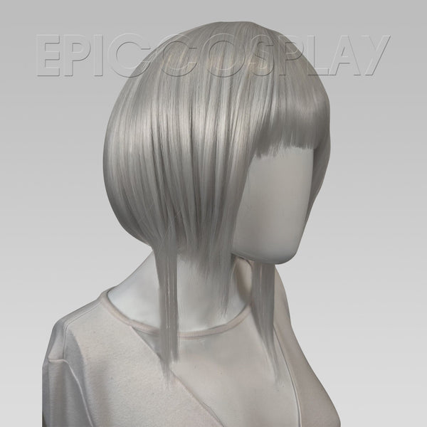LACY - Silvery Grey Short Asymmetrical Wig