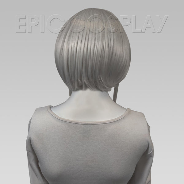 LACY - Silvery Grey Short Asymmetrical Wig