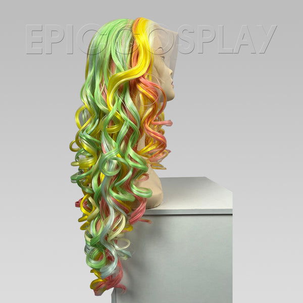 Signature - Yellow Green Coral Multicolor Lace Front Wig