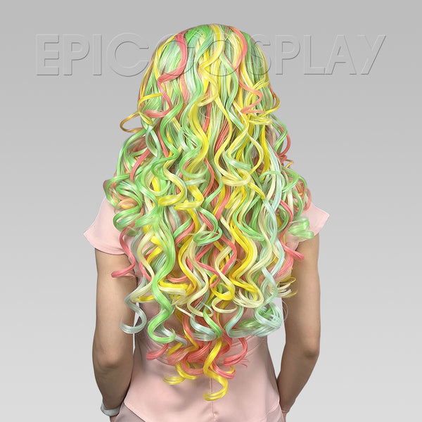 Signature - Yellow Green Coral Multicolor Lace Front Wig